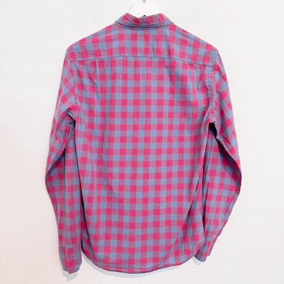 J Crew Slim Fit Mens Button Front Plaid Check Long Sleeve Collared Shirt Small - Picture 5 of 5